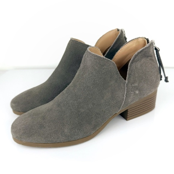 Kenneth Cole Reaction Women's Side Skip Suede Leather Ankle Bootie Gray Size 5.5 - Picture 6 of 11